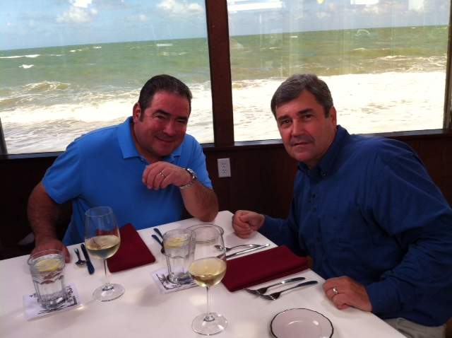 Emeril Lagasse and Charley Replogle at Ocean Grill